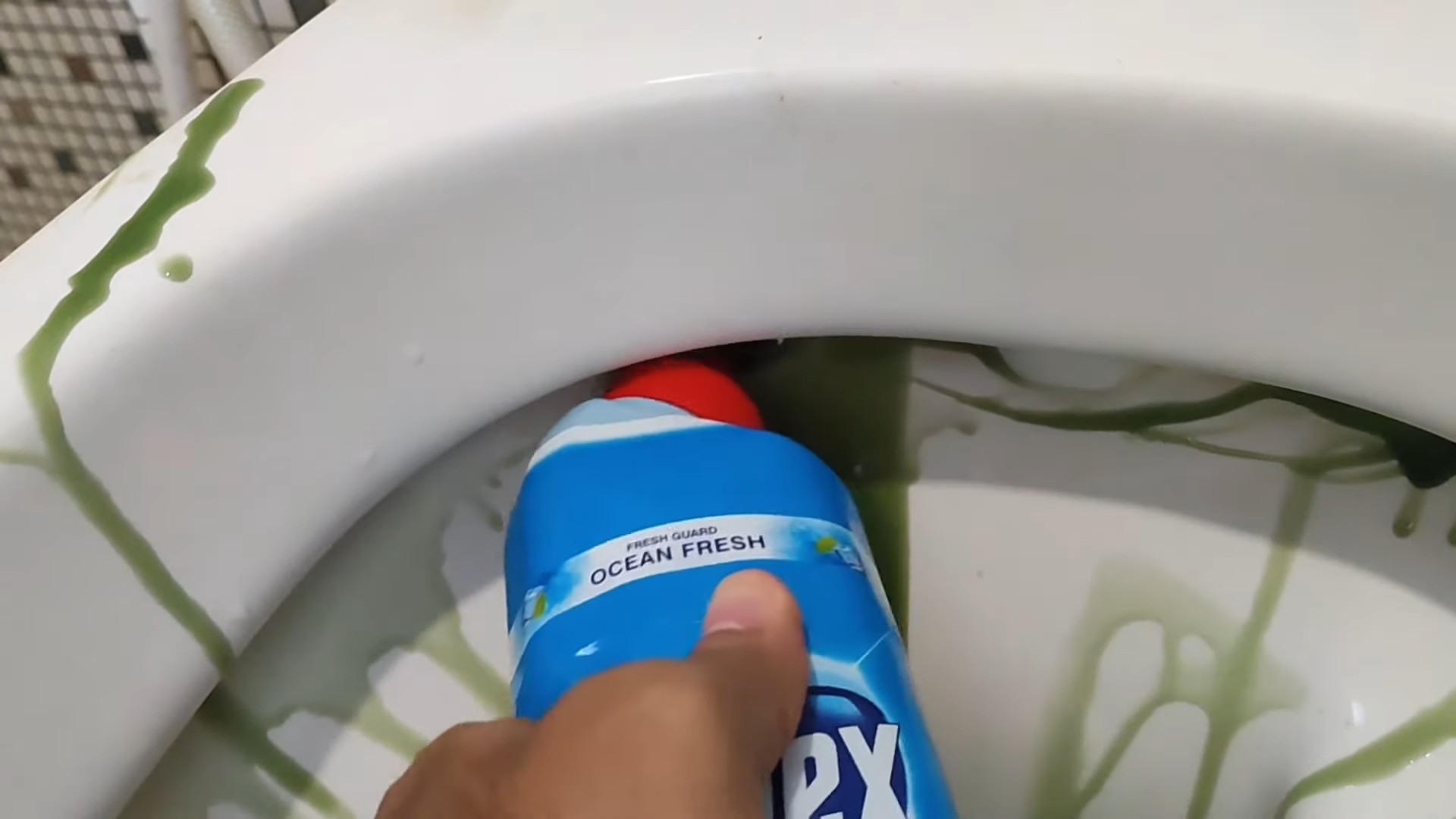 WC Reinigen mit Domex
